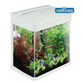 Akvárium mini 14L , biele s LED osvetlením a filtrom Obrázok pre Akvárium mini 14L , biele s LED osvetlením a filtrom
